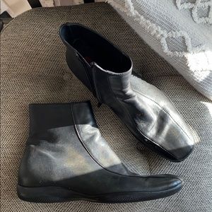 Prada - Black Leather Ankle Boots